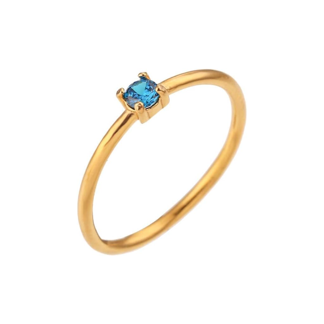 Petite Birth Gem Ring