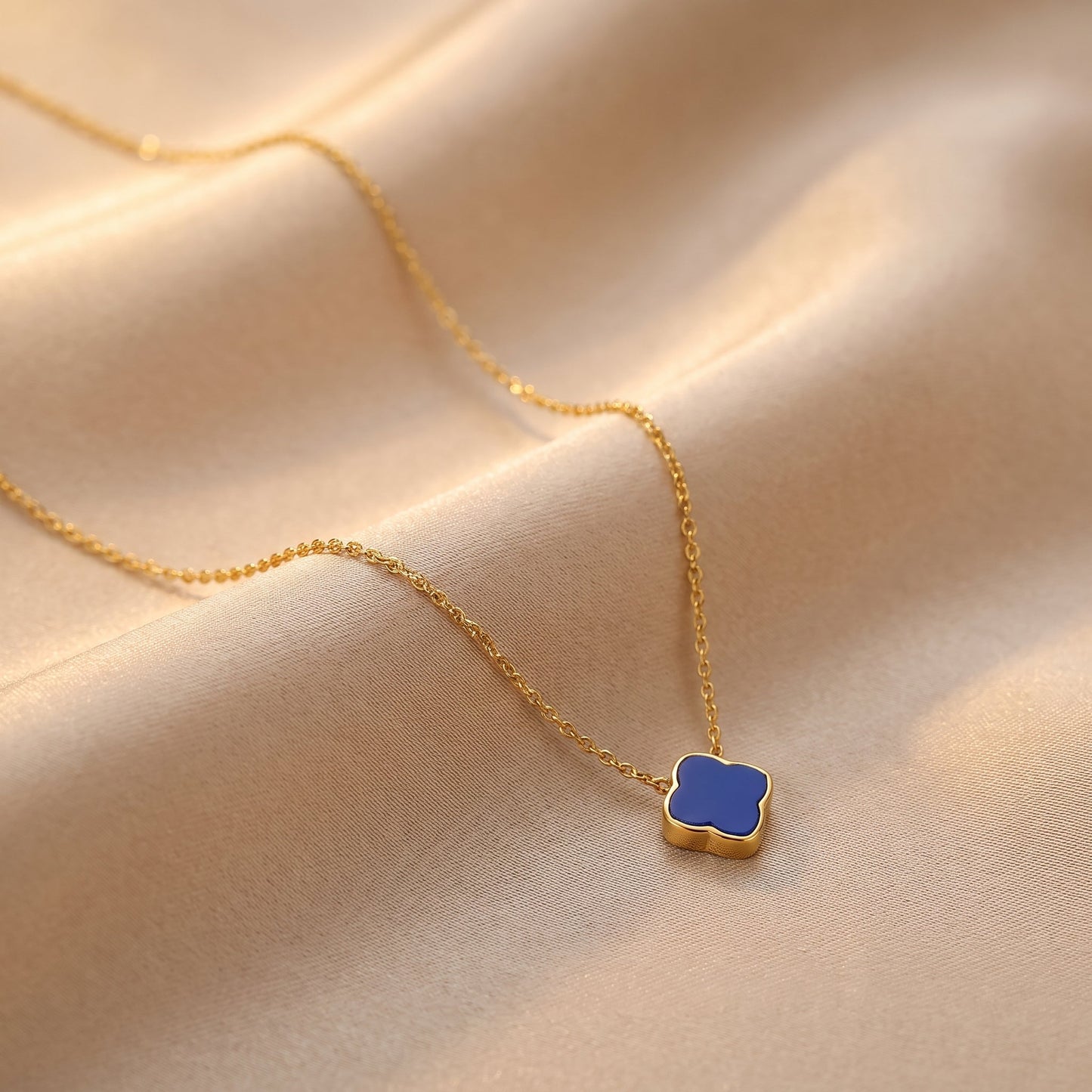 Zahra Rosette Necklace - Azure