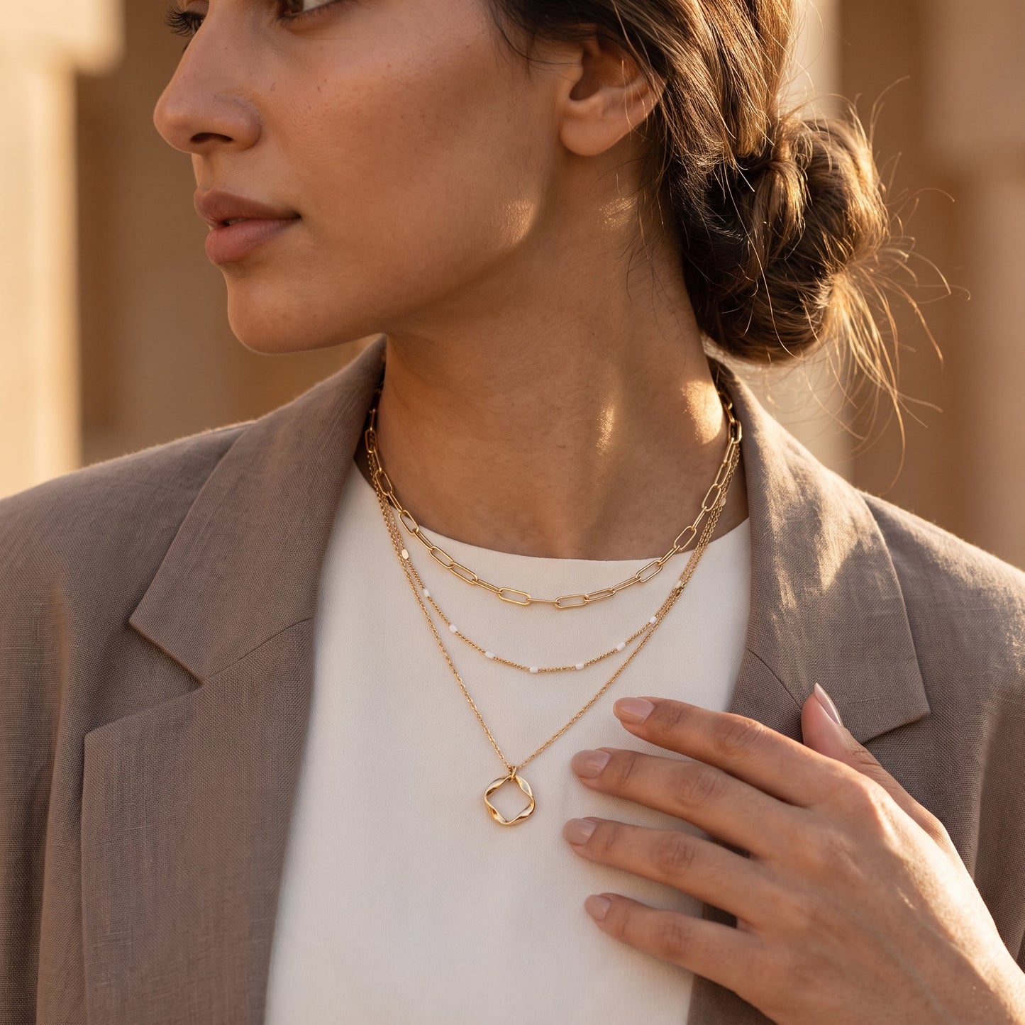Qamar Aurora Layers Necklace