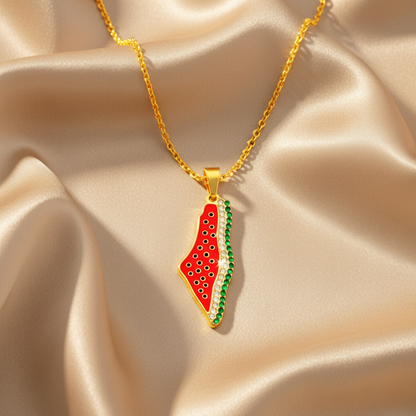 Nuraya Palestine Watermelon Necklace