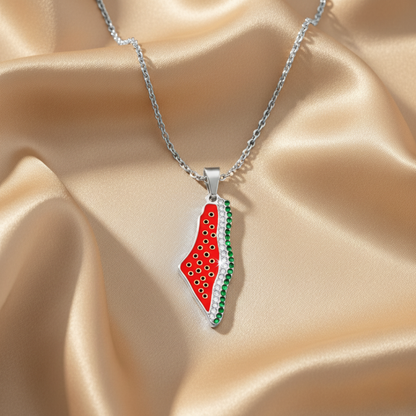 Nuraya Palestine Watermelon Necklace