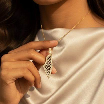 Qamar Palestine Keffiyeh Necklace
