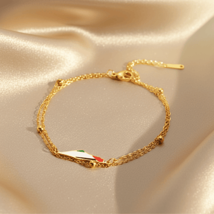 Noor Palestine Map Bracelet