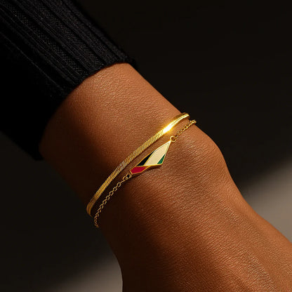 Qamar Unity Herringbone Bracelet