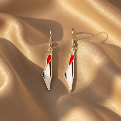 Nuraya Palestine Map Earrings