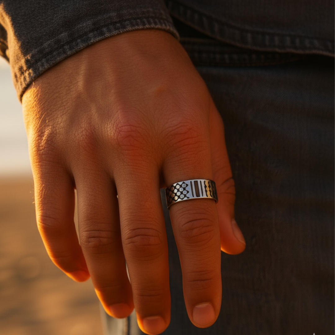 Nuraya Keffiyeh Bold Ring – Men's