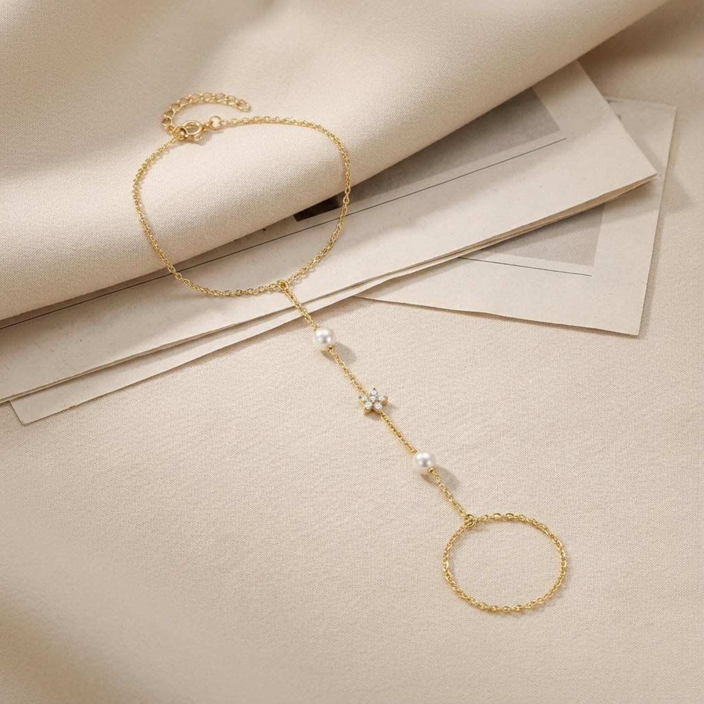 Luna Pearl Hand Chain