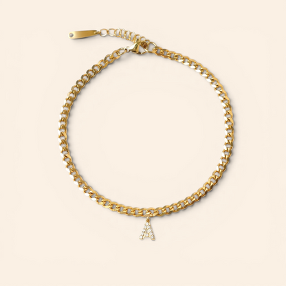 Layali Initial Anklet