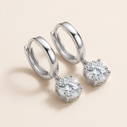 Soraya Moissanite Drop Hoops