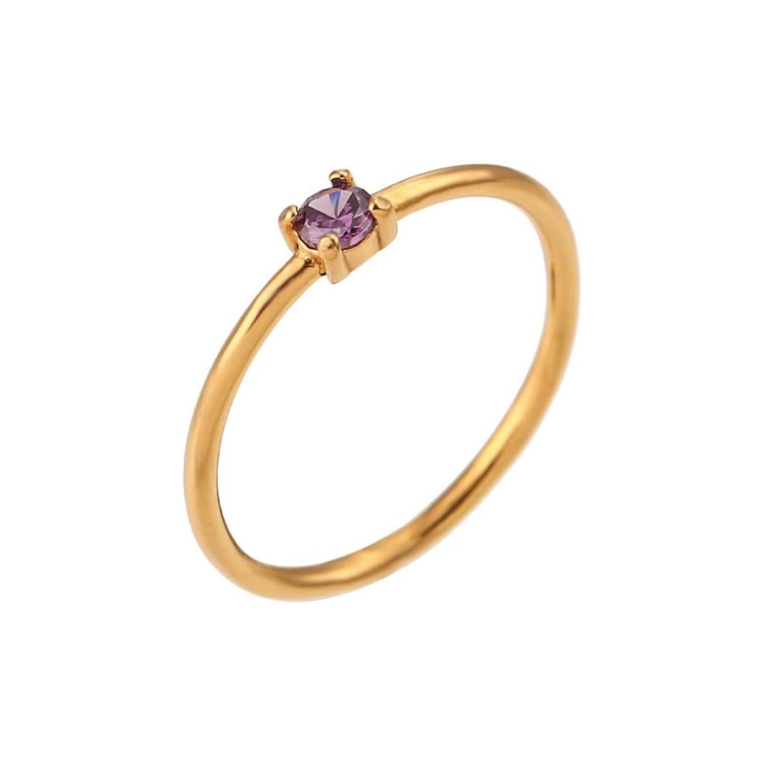 Petite Birth Gem Ring