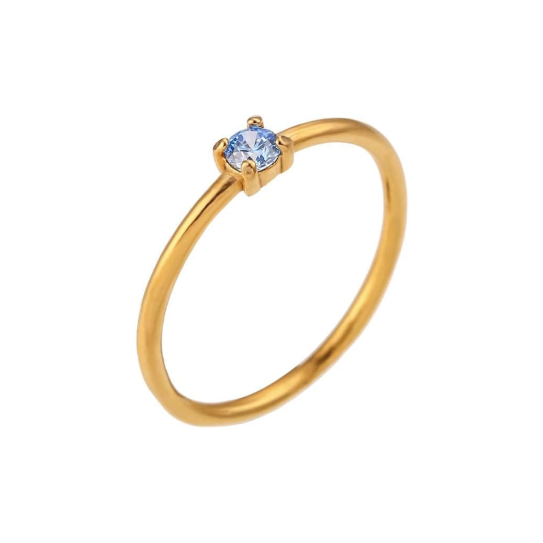 Petite Birth Gem Ring