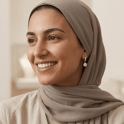 Soraya Moissanite Drop Hoops