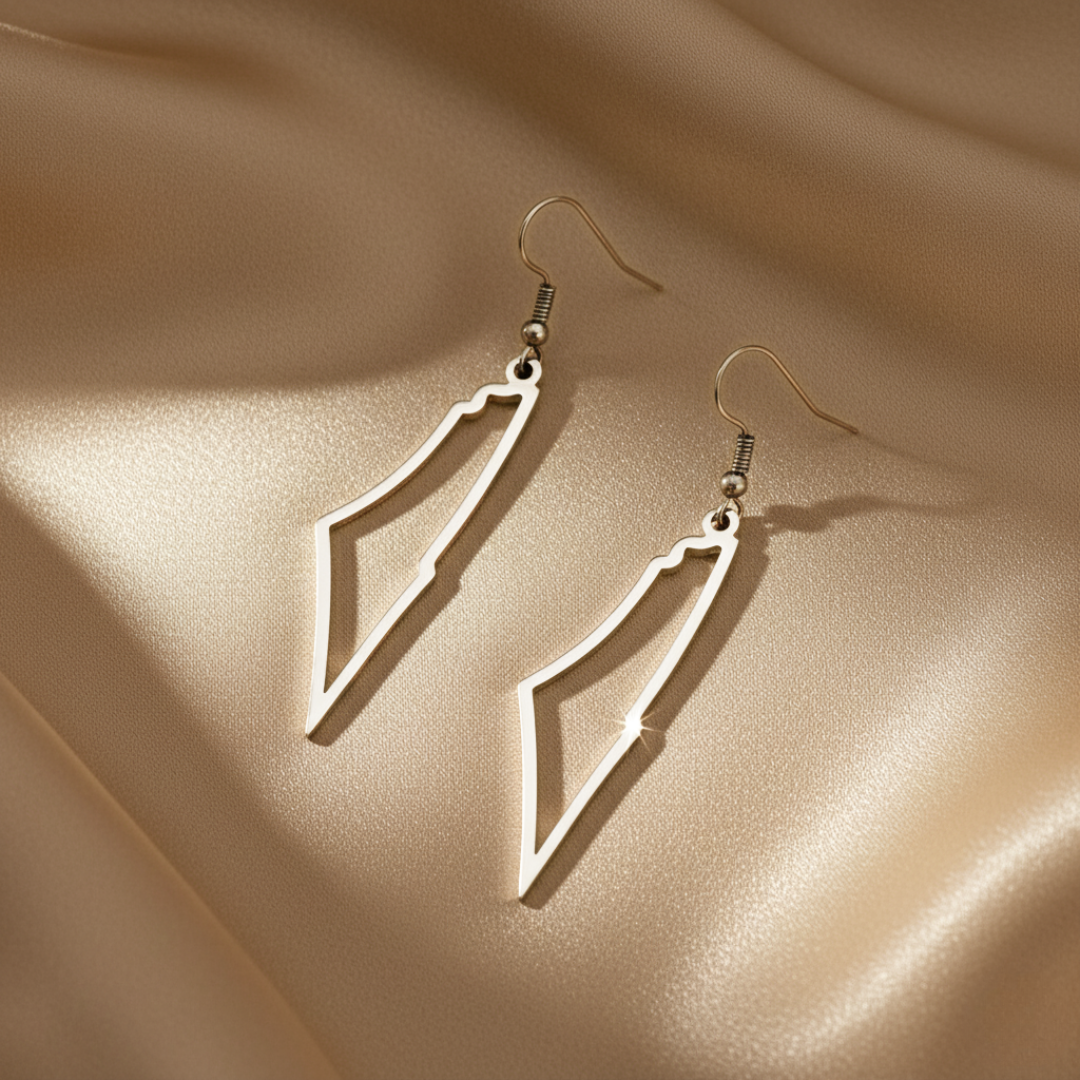 Nuraya Palestine Outline Earrings