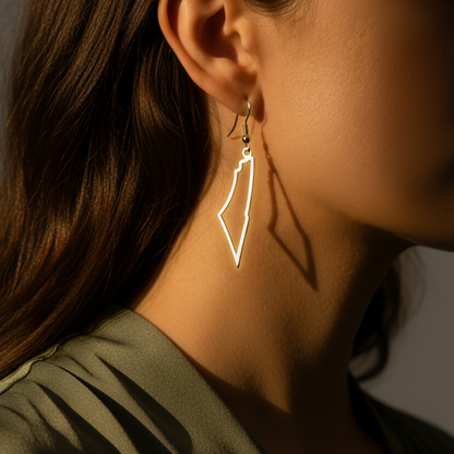 Nuraya Palestine Outline Earrings