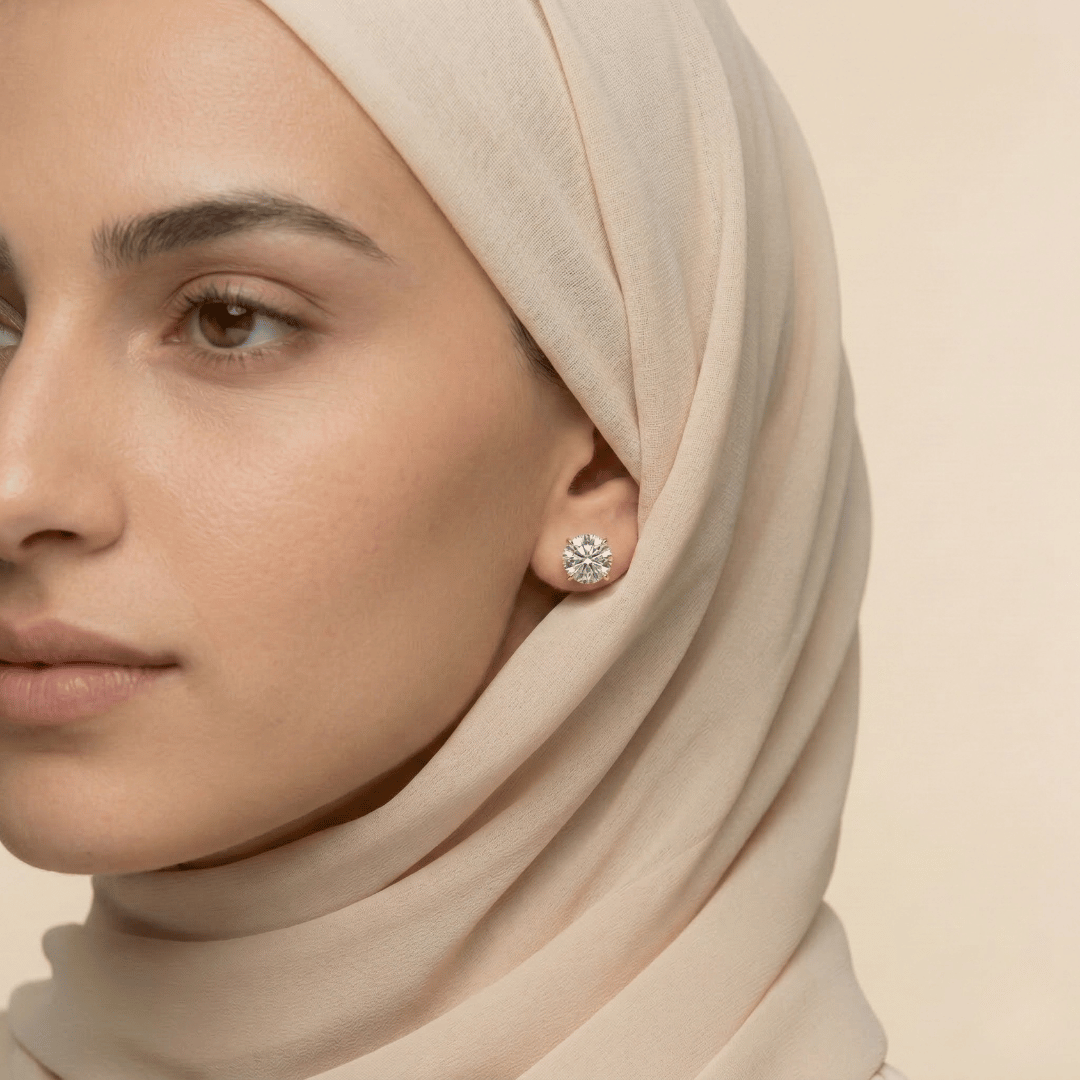 Rania Moissanite Studs