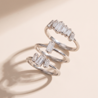 Baguette Cluster Ring Set