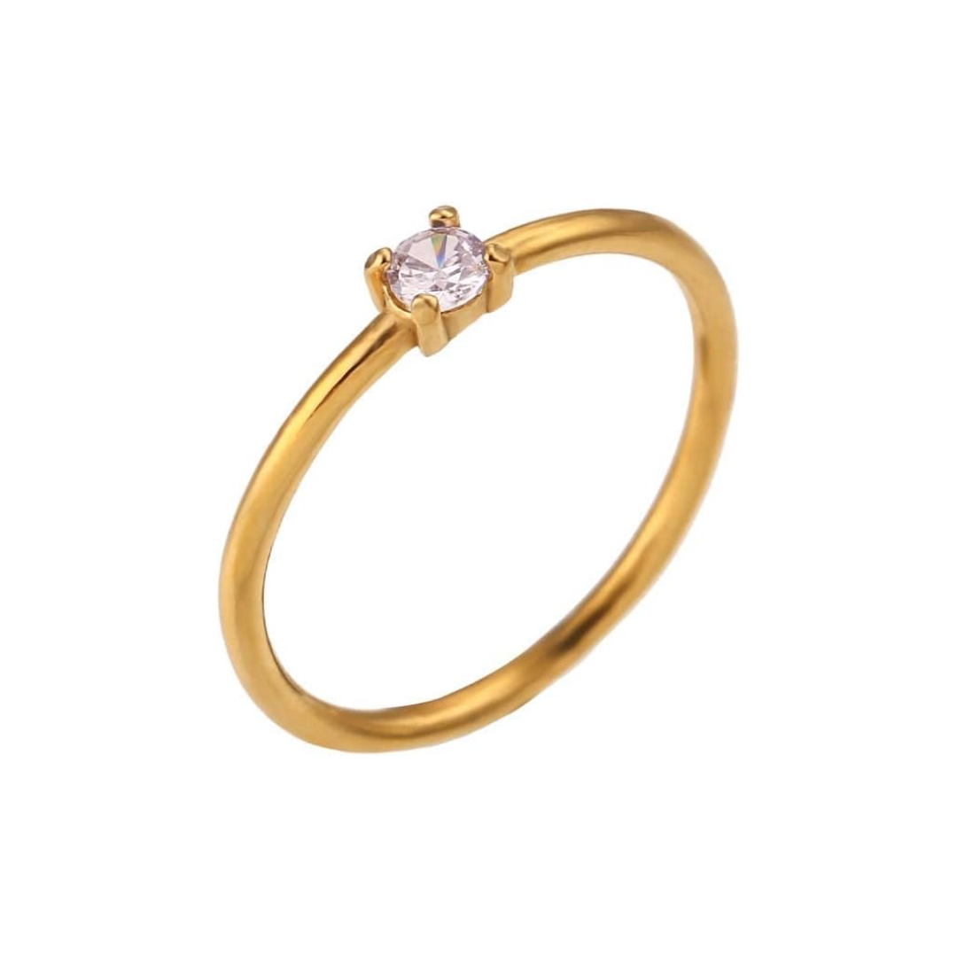 Petite Birth Gem Ring