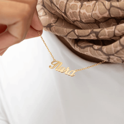 Custom Name Necklace 18k