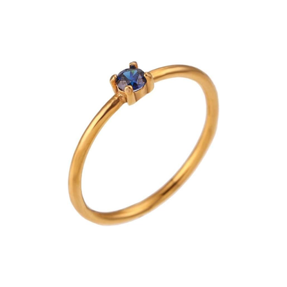 Petite Birth Gem Ring