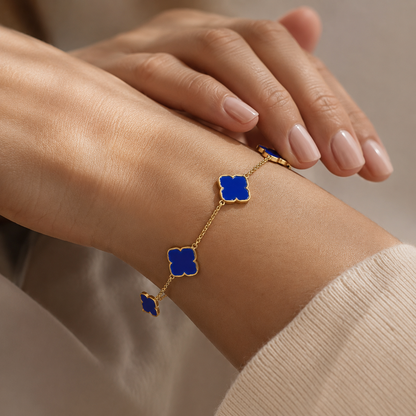 Zahra Rosette Bracelet - Azure