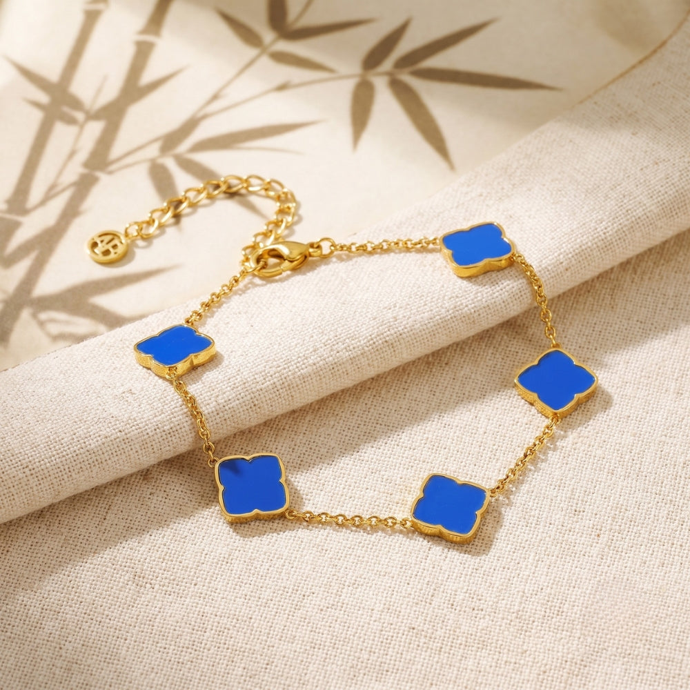 Zahra Rosette Bracelet - Azure