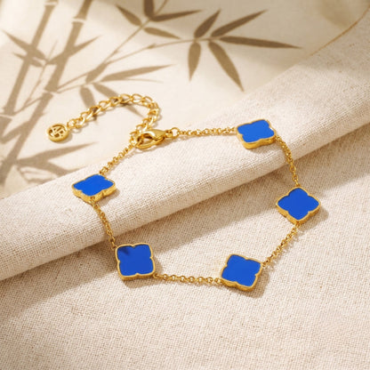 Zahra Rosette Bracelet - Azure