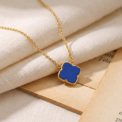 Zahra Rosette Necklace - Azure