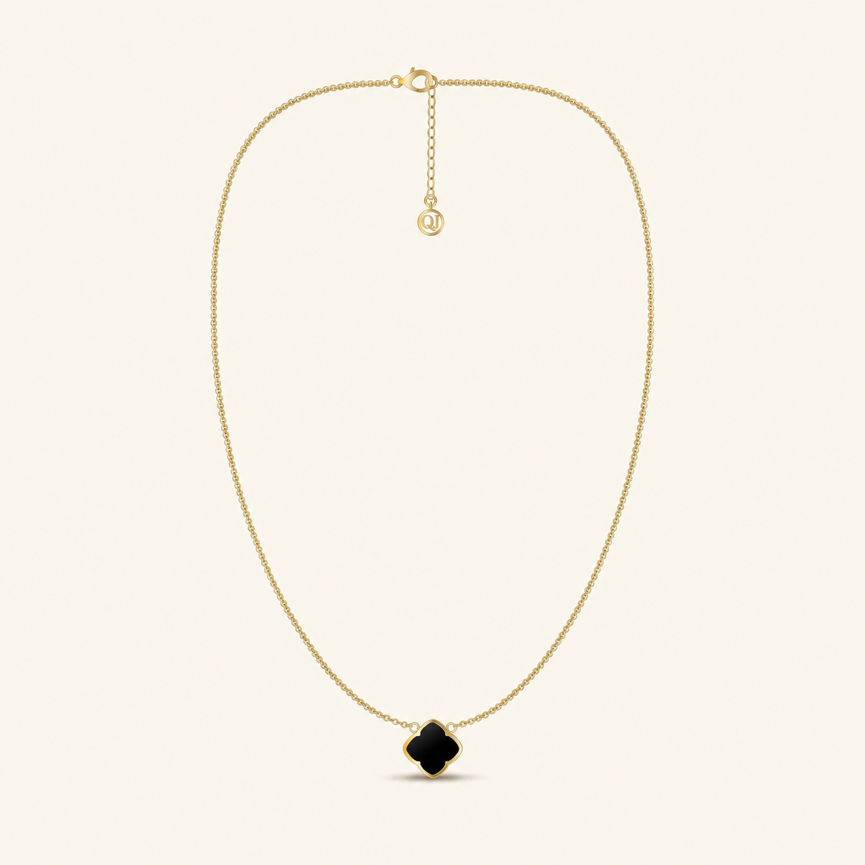 Zahra Rosette Necklace - Black Onyx