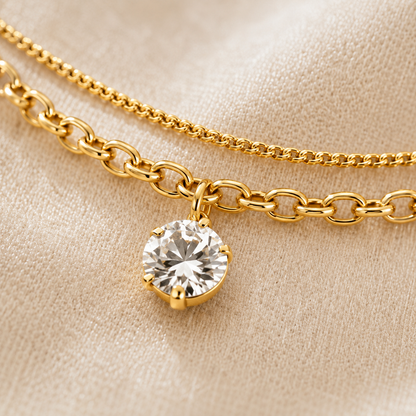 White Petal Shell Layered Anklet
