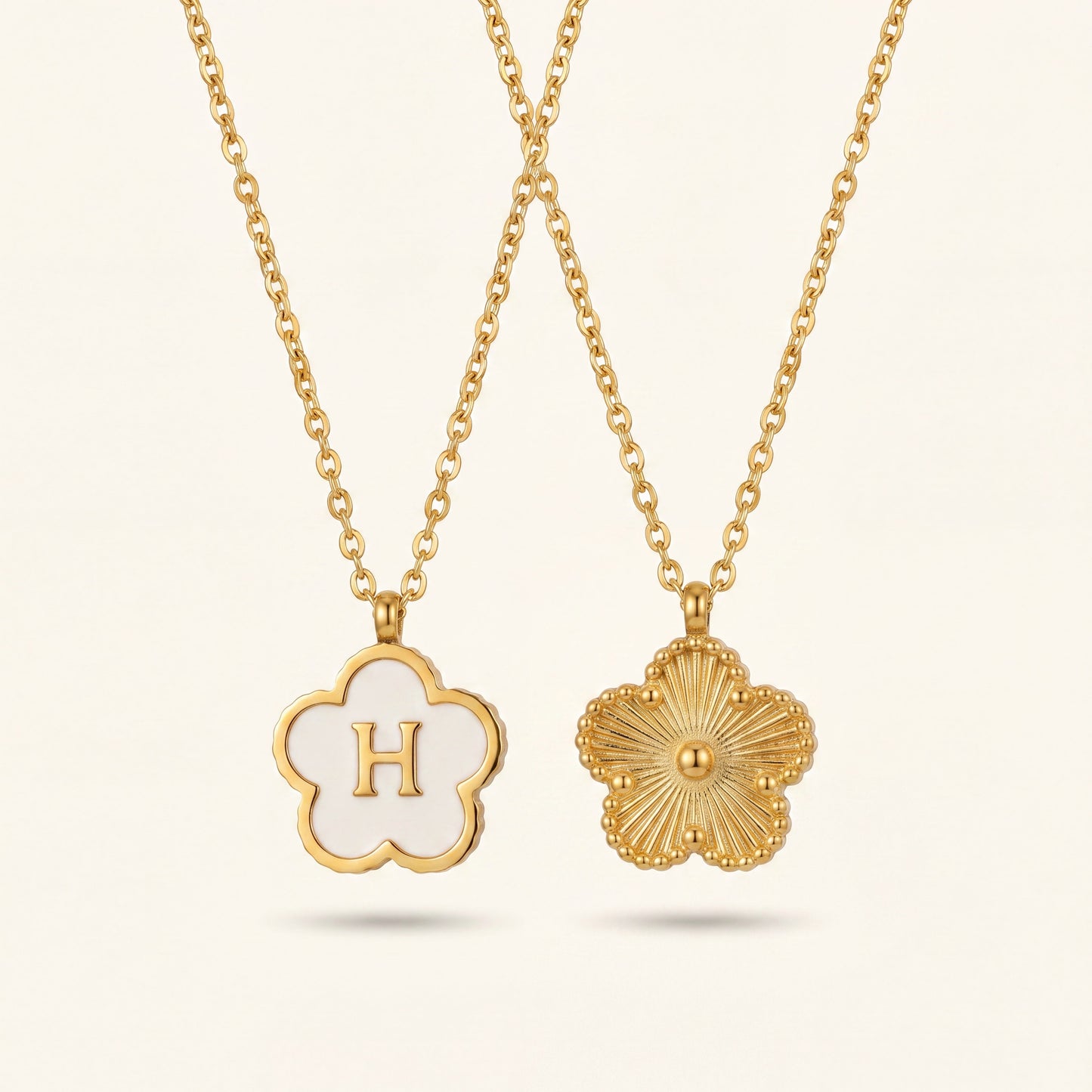 Lulu Clover Initial Pendant