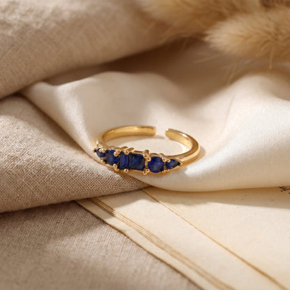 Layered Bell Gem Ring