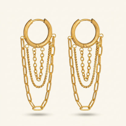 Layered Fringe Hoops