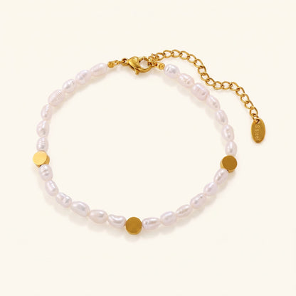 Moonstone & Pearl Bead Bracelet