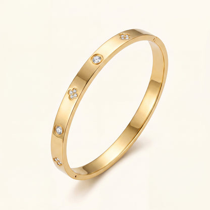 Gold Clover Bangle