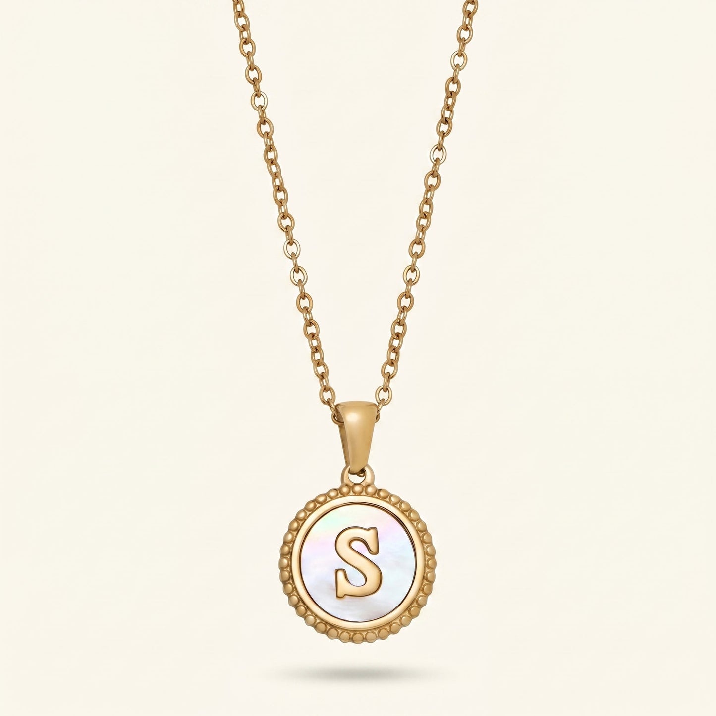 Pearl Clover Initial Necklace