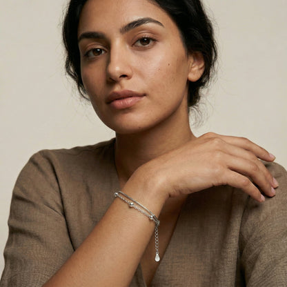 Pia Silver Layered Bracelet