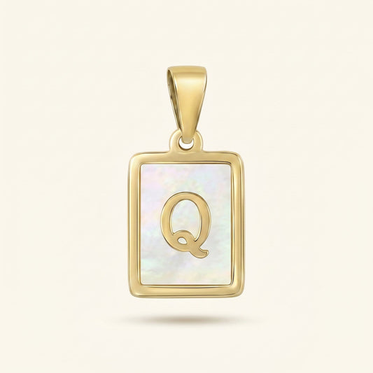 Mother of Pearl Initial Necklace
