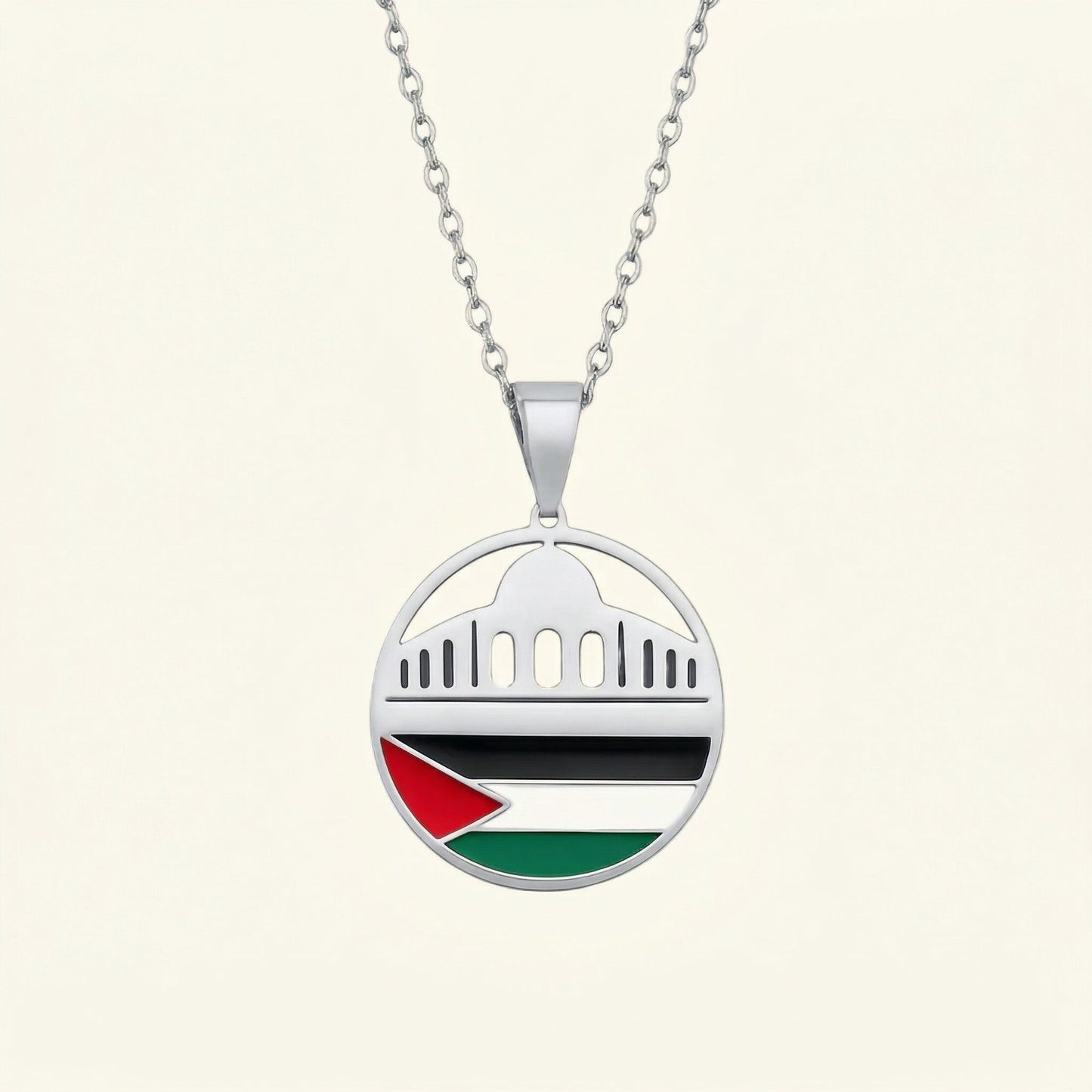Nuraya Men's Palestine Mosque Necklace