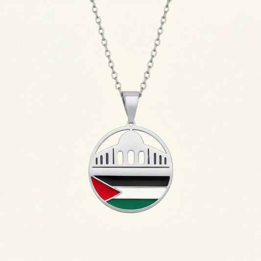 Nuraya Men's Palestine Mosque Necklace
