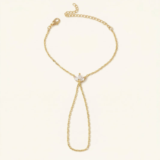 Flora Gold Hand Chain