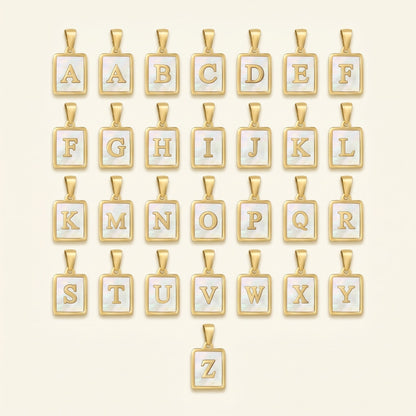 Mother of Pearl Initial Necklace