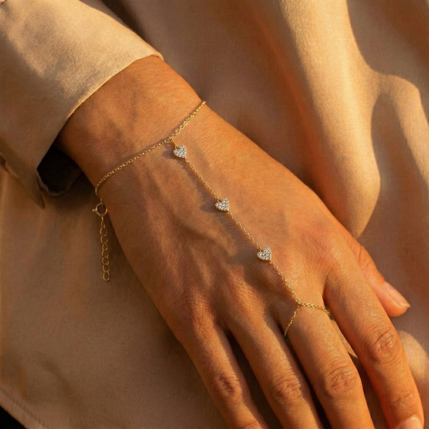 Elara Crystal Hand Chain