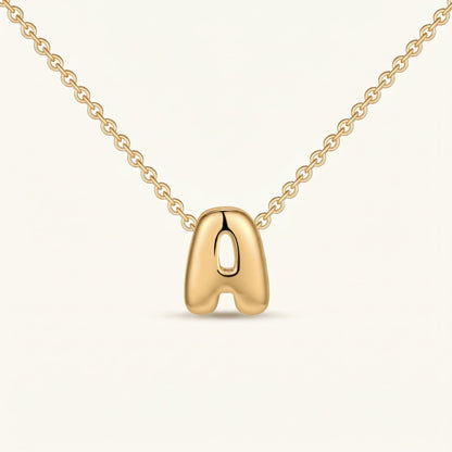 Bold Script Initial Charm Necklace