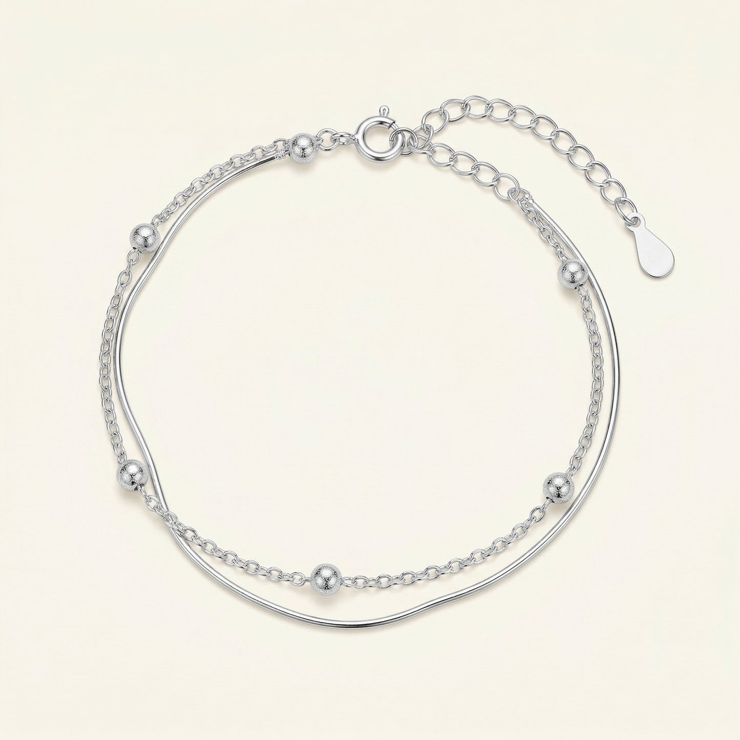 Pia Silver Layered Bracelet