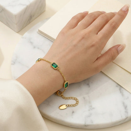 Trinity Emerald Bracelet