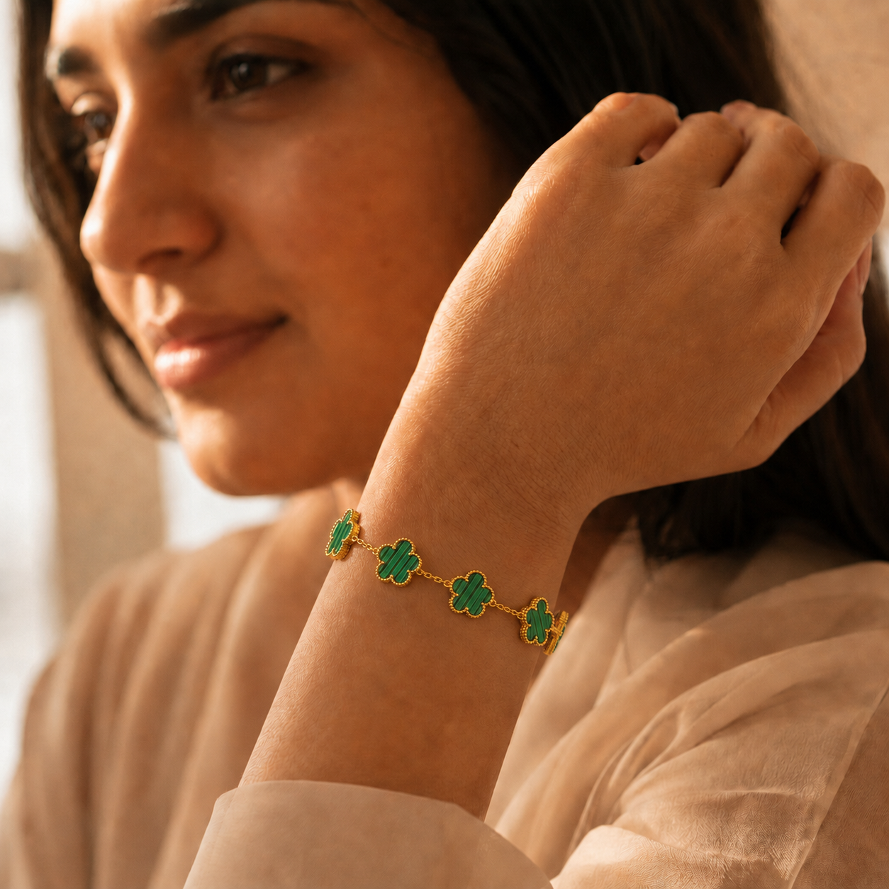 Malachite Bloom Bracelet