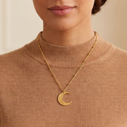 Hardship & Ease Crescent Necklace