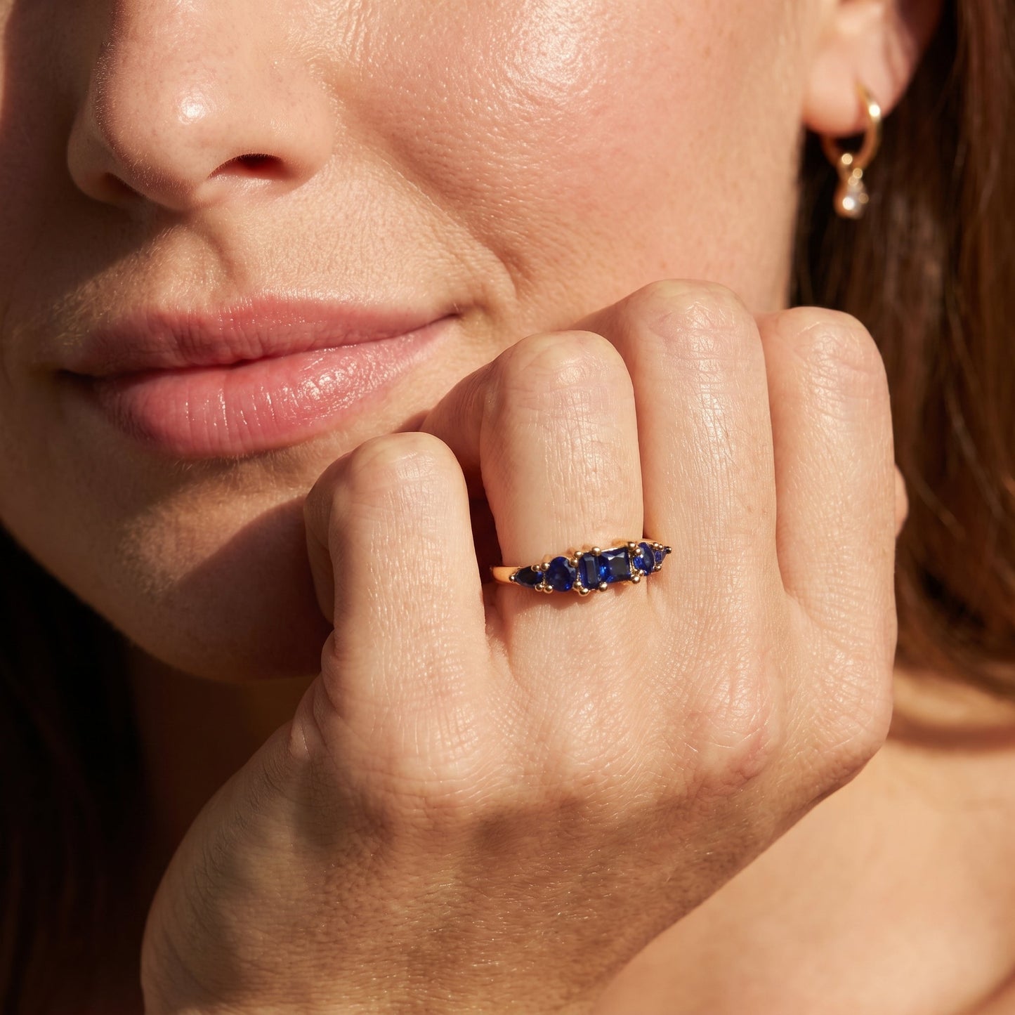 Layered Bell Gem Ring