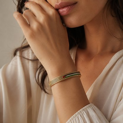 Qamar Palestine Heritage Cuff