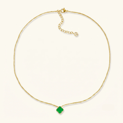 Zahra Rosette Necklace - Jade Green